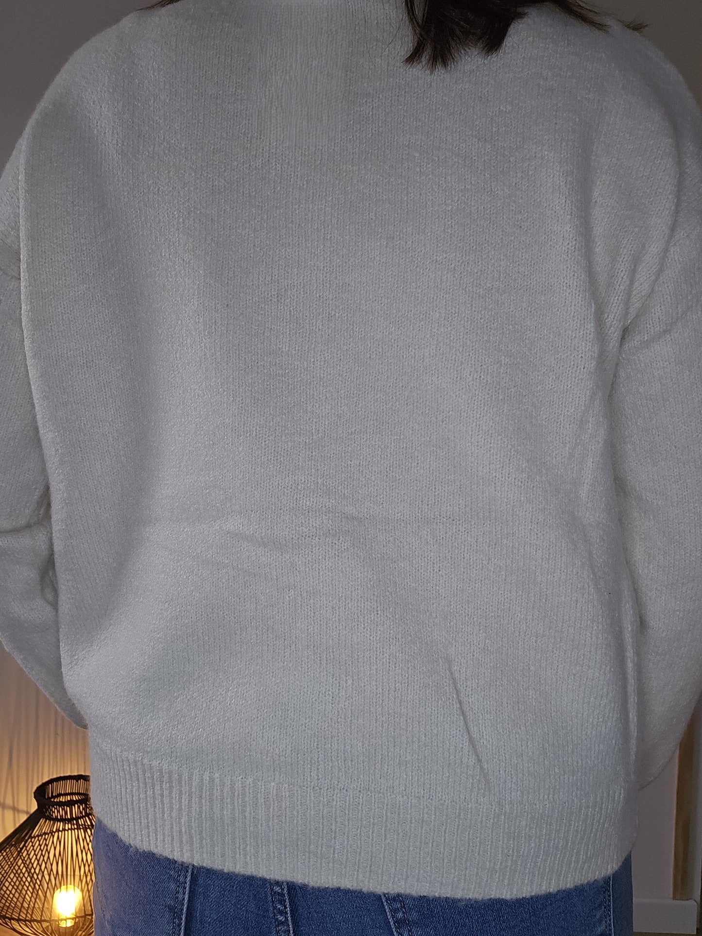 Gilet beige détail fleuris