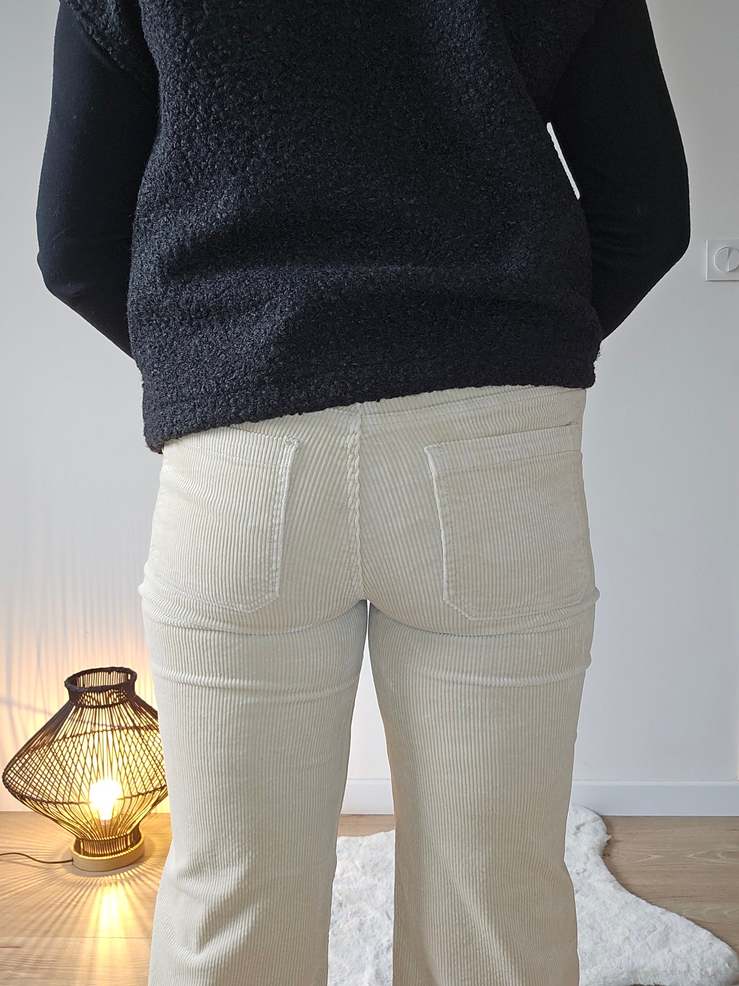 Pantalon velours beige