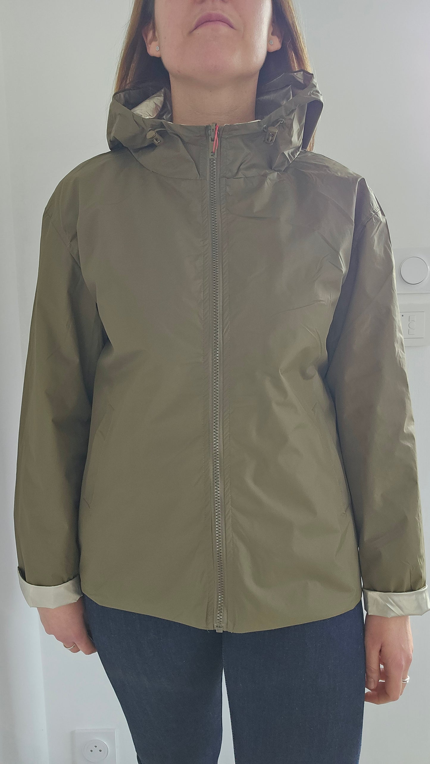 Coupe vent réversible et imperméable