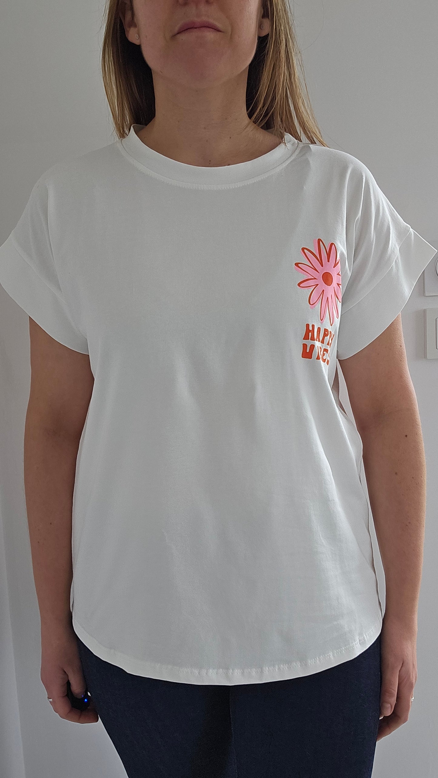 T shirt imprimé HAPPY VIBES