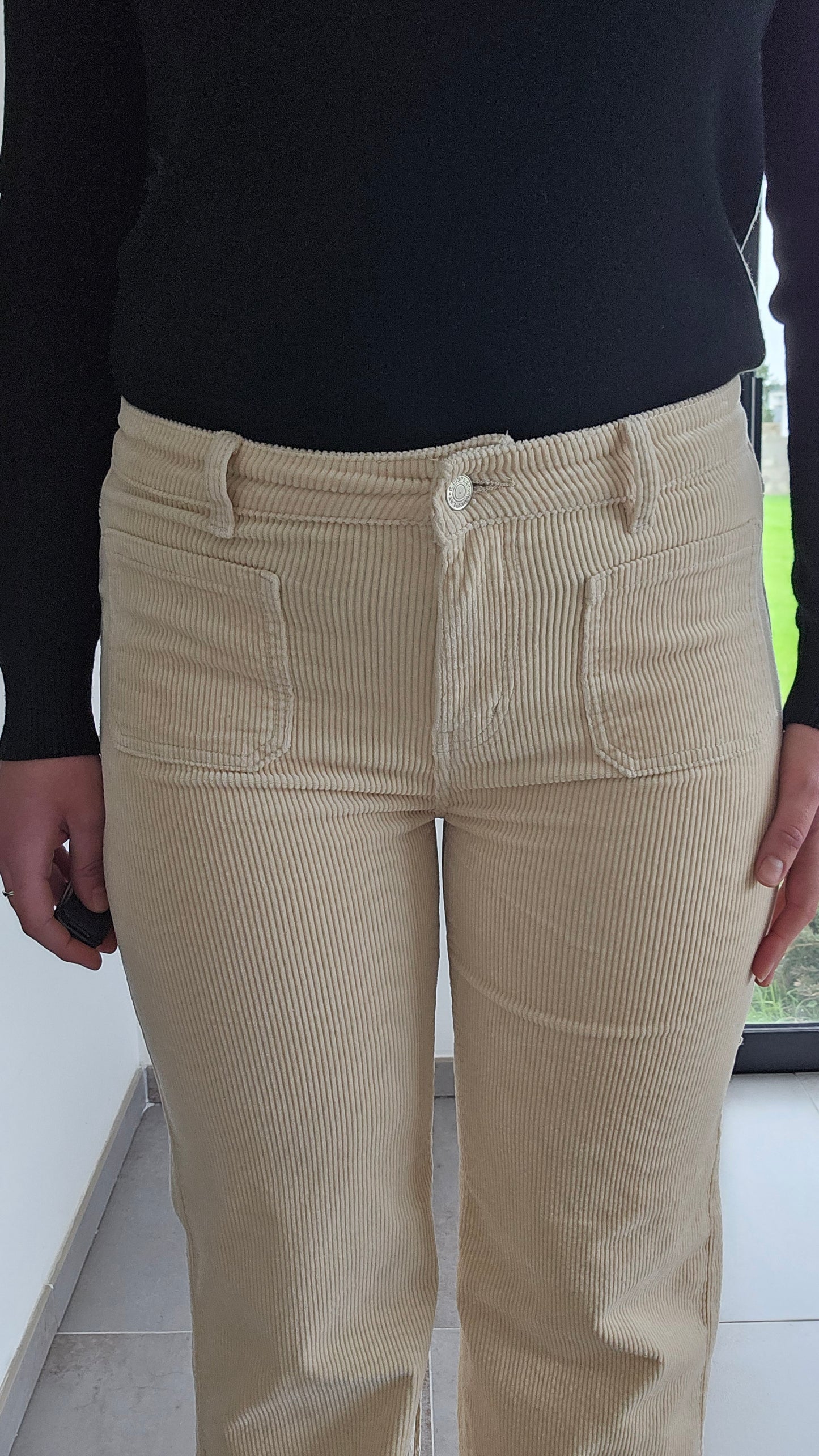 Pantalon velours beige