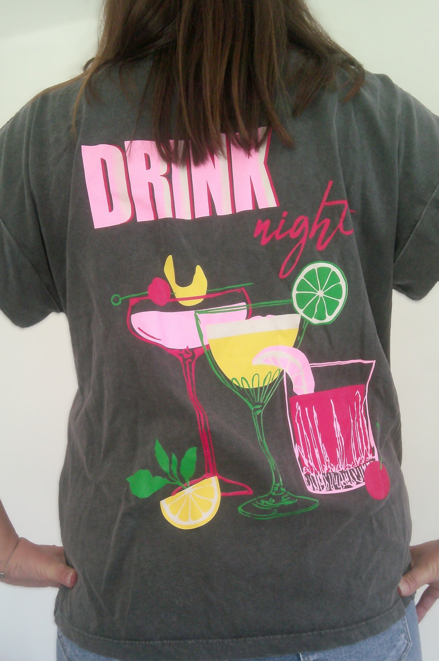 T shirt délavé imprimé