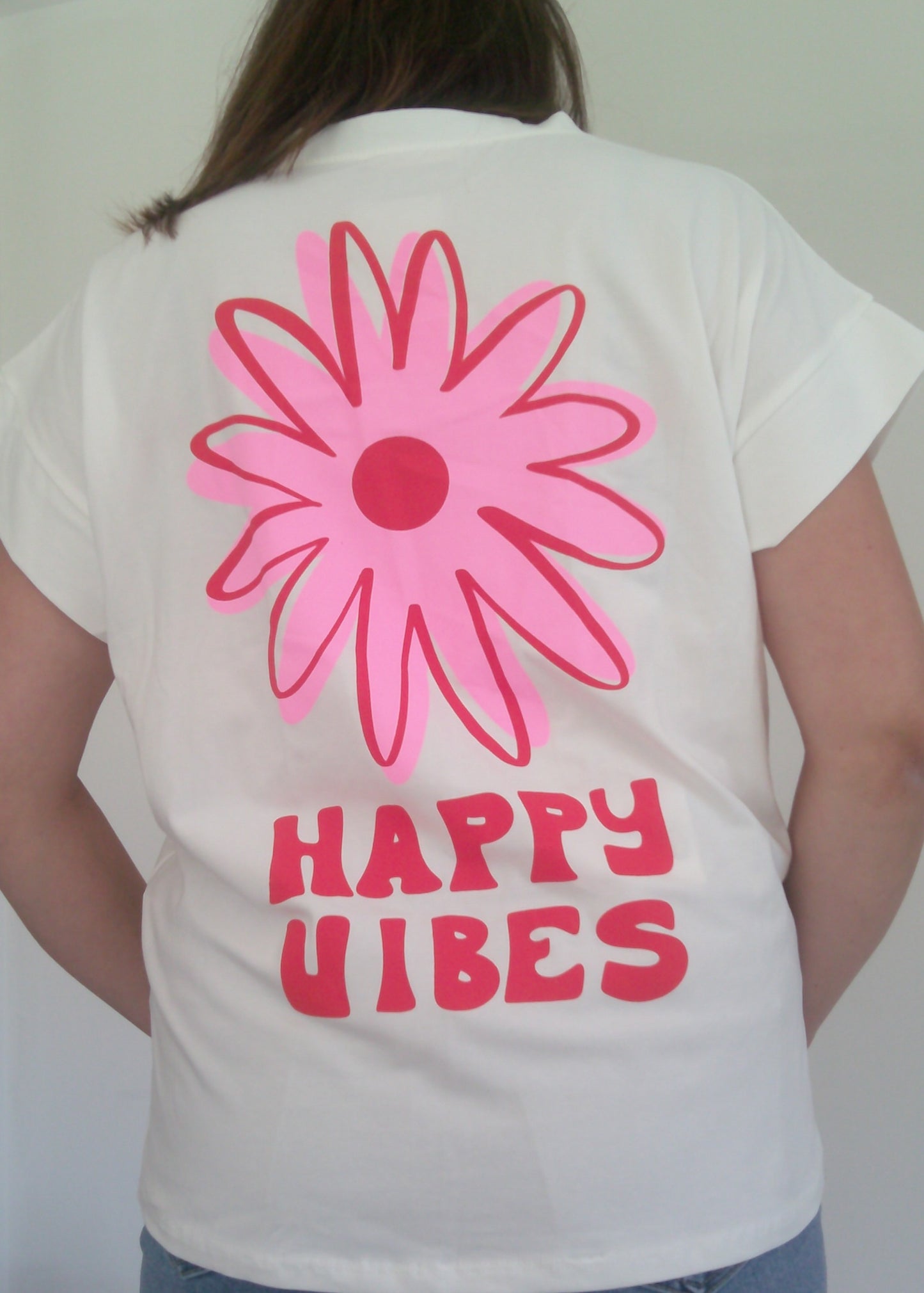 T shirt imprimé HAPPY VIBES